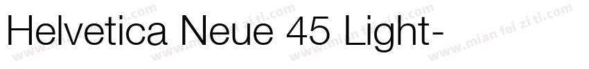 Helvetica Neue 45 Light字体转换